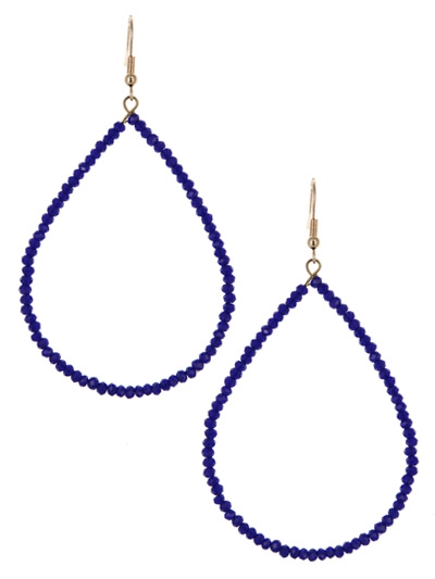 Large Glass Bead Teardrop Earrings