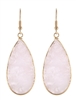 Semi Precious Stone Fish Hook Earrings