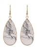 Semi Precious Stone Fish Hook Earrings