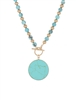 Semi Precious Stone Toggle Necklace