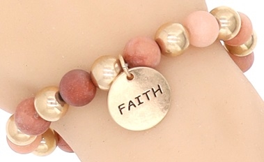 Stretch Disc Charm Bracelet