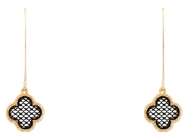 Clover Fillagree 2 Tone Earrings