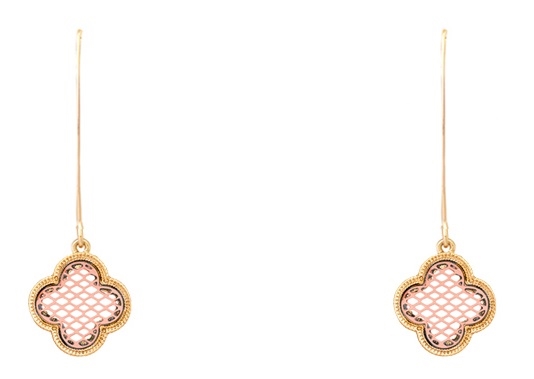 Clover Fillagree 2 Tone Earrings