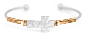 Twisted Wire Cross Bracelet