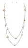 Layered Pearl Station Necklace