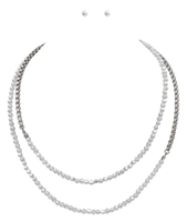 Pearl Box Chain Necklace