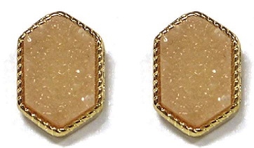 Designer Inspired Mini Druzy Stud Earring