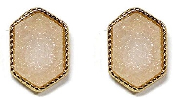Designer Inspired Mini Druzy Stud Earring