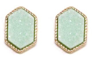 Designer Inspired Mini Druzy Stud Earring