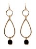 Teardrop Earrings W/ Crystal Drop