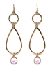 Teardrop Earrings W/ Crystal Drop