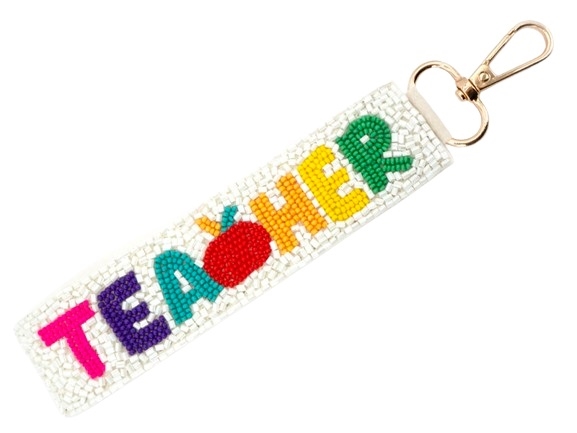 Teacher Seed Bead Keychain
