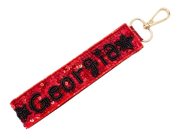 Georgia Seed Bead Keychain