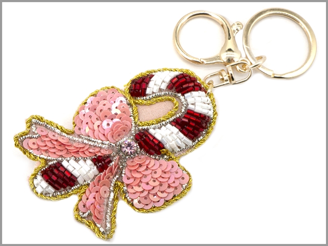 Candy Cane Keyring/ Purse Charm