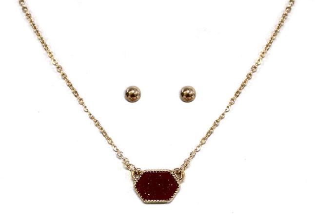 Designer Inspired Mini Druzy Choker Necklace