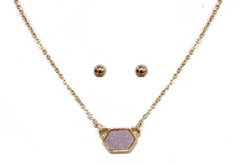 Designer Inspired Mini Druzy Choker Necklace