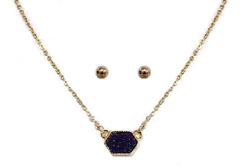 Designer Inspired Mini Druzy Choker Necklace