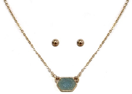 Designer Inspired Mini Druzy Choker Necklace