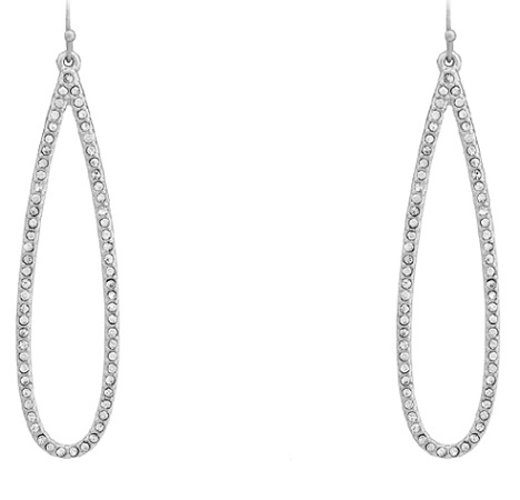 Oblong Pave Earrings