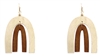 Wood 2 Tone Earrings