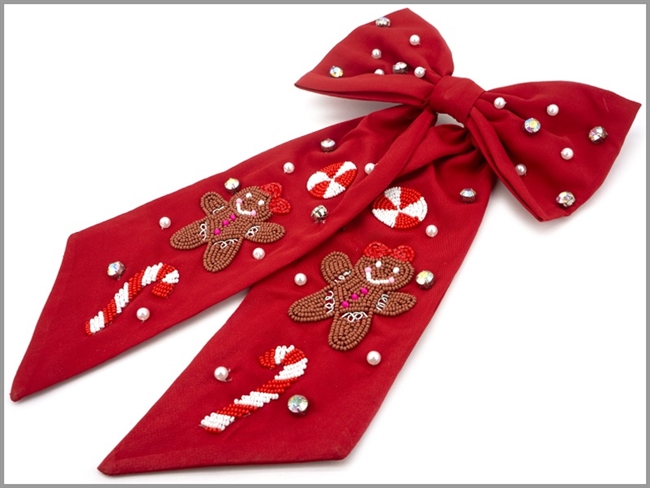 Gingerbread Man Hair Bow