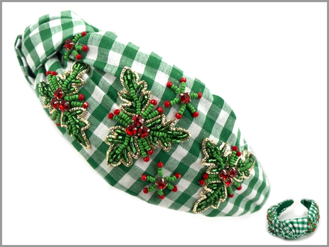 Christmas Seed Bead Headband