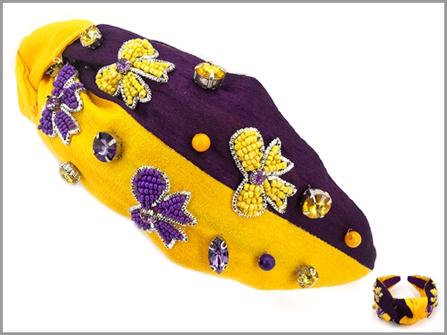 Purple & Gold Game Day Headband