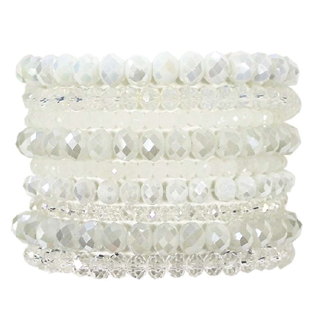9 Piece Stone Stretch Bracelet