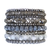 9 Piece Stone Stretch Bracelet