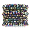 9 Piece Stone Stretch Bracelet