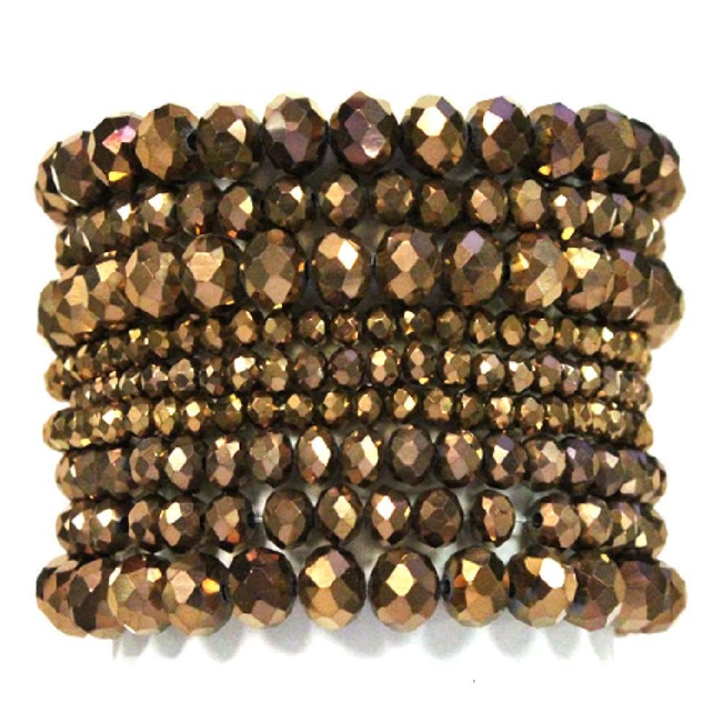9 Piece Stone Stretch Bracelet