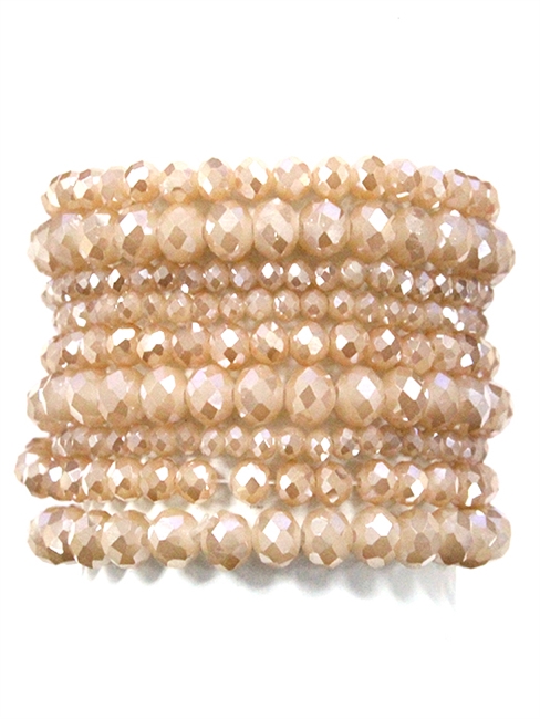 9 Piece Stone Stretch Bracelet