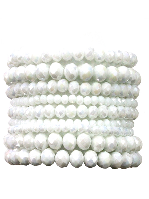9 Piece Stone Stretch Bracelet