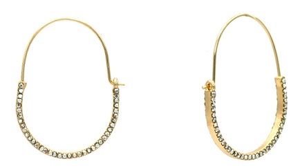 Pave Hoop Earrings