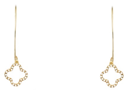 Pave Clover Earrings