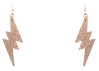 Glitter Pave Lightning Bolt Earrings