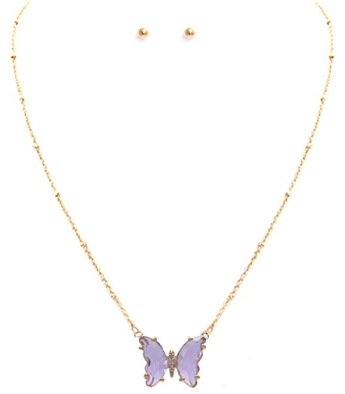 Crystal Butterfly Necklace