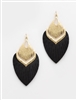 Hinged Leather Earring