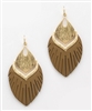 Hinged Leather Earring