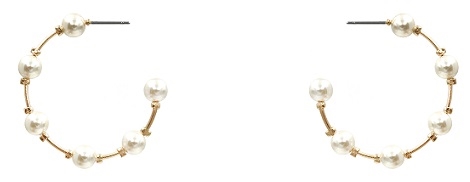 Pearl Hoop Earrings