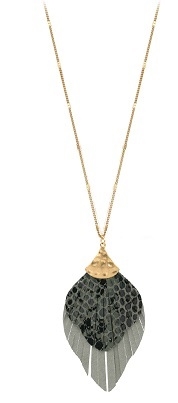 Leather Animal Print Necklace