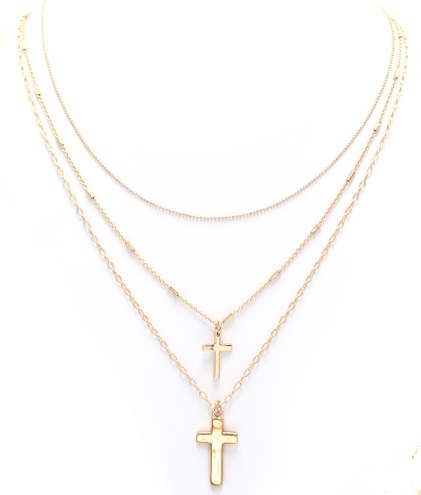 Layered Cross Necklace