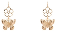 Butterfly W/ Flower Earrings
