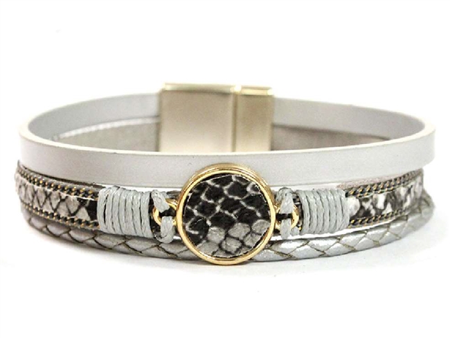 Magnetic Leather Bracelet