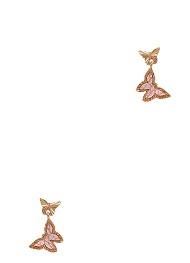 Leather Butterfly Post Earrings