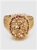 Simulated Druzy Wired Row Adjustable Ring-Rose Gold