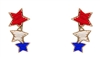 Red White And Blue Star Earrings