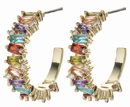 Multi Color CZ Earrings