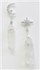 Quartz Star & Moon Earrings