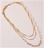 Layered Cable & Paper Clip Necklace